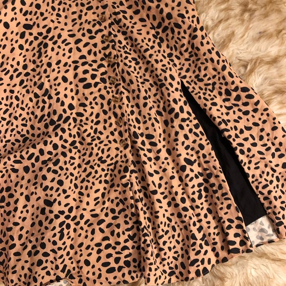 NWT Fame and Partners puff sleeve midi dress - Picture 2 of 10